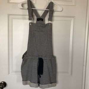 Kittenish Striped Navy and White Romper!